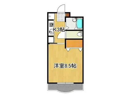 レジデンス・ピュア(1K/2階)の間取り写真