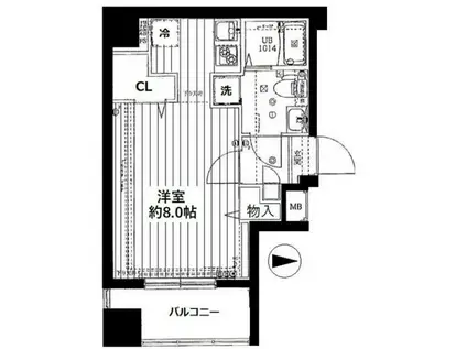 スプレスター錦糸町(ワンルーム/4階)の間取り写真