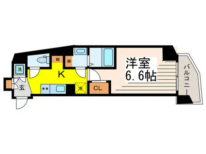 アイル両国参番館(1K/12階)の間取り写真