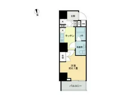 VIOR文京関口(1K/3階)の間取り写真