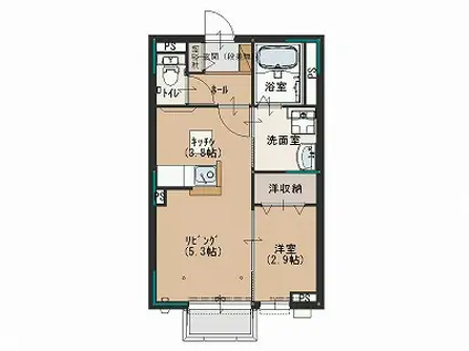 レジデンス310(1SK/2階)の間取り写真