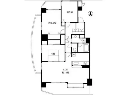 ウインベルコーラス大宮(3LDK/6階)の間取り写真