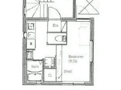 大山町YKマンション(1K/1階)の間取り写真