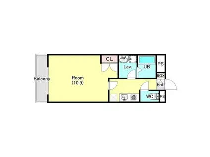 EXCELLENT ふじなみ(1K/1階)の間取り写真