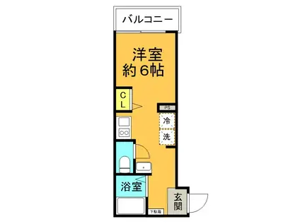 RYSE(ワンルーム/3階)の間取り写真