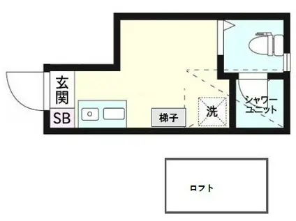 サークルハウスB(ワンルーム/1階)の間取り写真