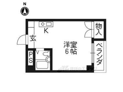 アメニティ聖護院(ワンルーム/2階)の間取り写真
