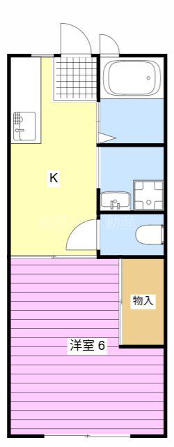 ジュネスコーポ(1K/2階)の間取り写真