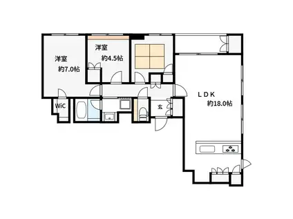 イトーピア両国レジデンス(3LDK/2階)の間取り写真