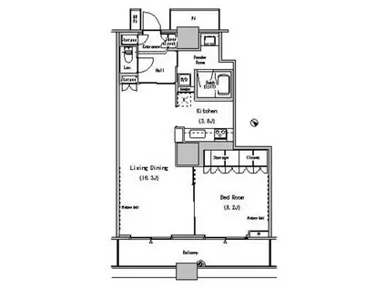 ザ 東京タワーズ ミッドタワー(1LDK/10階)の間取り写真