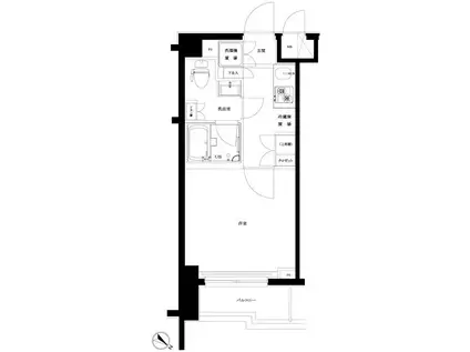 ルーブル旗の台弐番館(1K/4階)の間取り写真