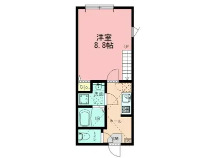 LEXIA中山(1K/1階)の間取り写真