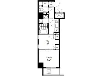 レジディア神田岩本町II(2K/3階)の間取り写真