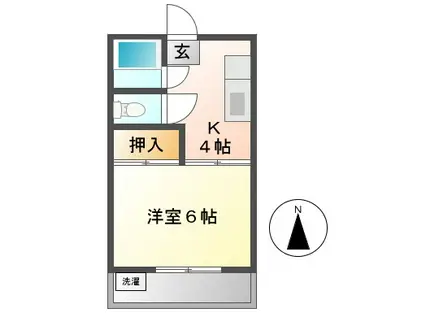 コーポ松井(1K/1階)の間取り写真