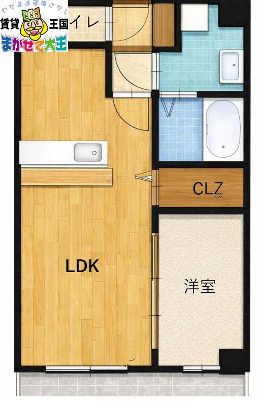 MODERN PALAZZO 文教通(1LDK/7階)の間取り写真