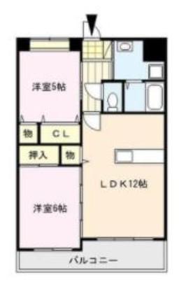 SUNDAY御井駅前(2LDK/3階)の間取り写真
