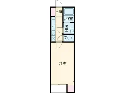 エステート(1K/2階)の間取り写真