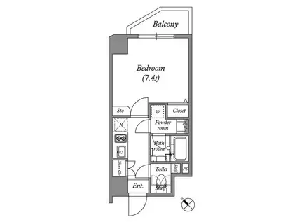 GRAN PASEO巣鴨II(1K/7階)の間取り写真