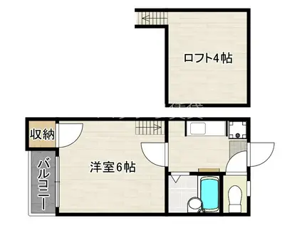 コーポNAOE(1K/2階)の間取り写真