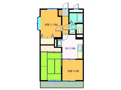 ヴァンベール(3K/3階)の間取り写真