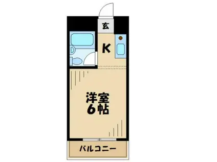 リエス多摩センター(1K/4階)の間取り写真