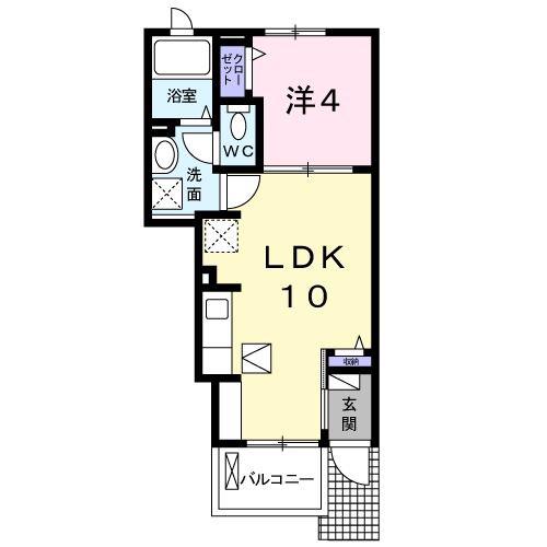 サンリット・M(1LDK/1階)の間取り写真
