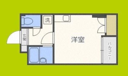 ナニワIII番館(ワンルーム/3階)の間取り写真