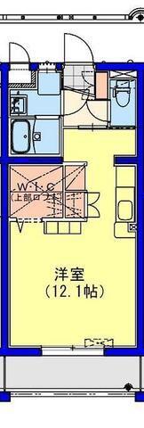ライズ霧島(ワンルーム/4階)の間取り写真