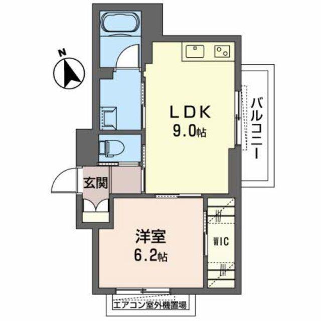 アルテ渋川(1LDK/2階)の間取り写真