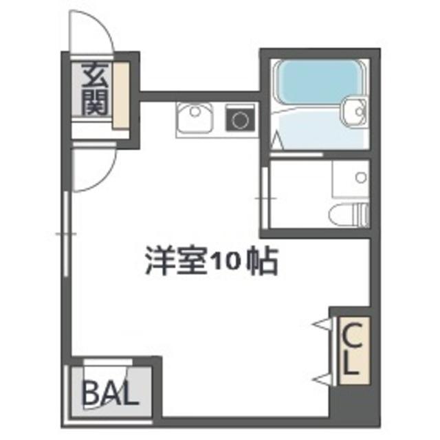 OBCマンション(ワンルーム/2階)の間取り写真