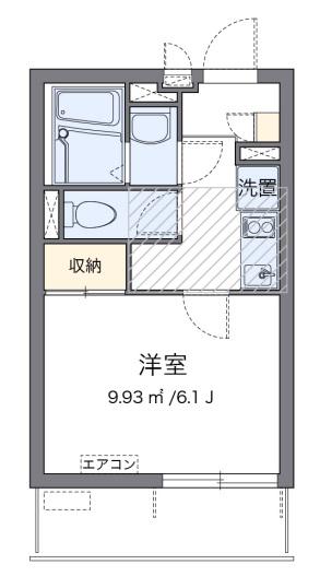 クレイノCOLZA(1K/2階)の間取り写真