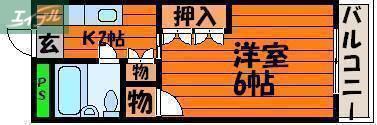 コスモハイツ(1K/3階)の間取り写真