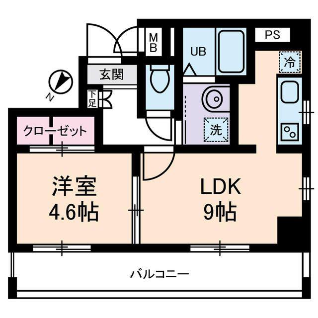 プレデパルク3(1LDK/5階)の間取り写真