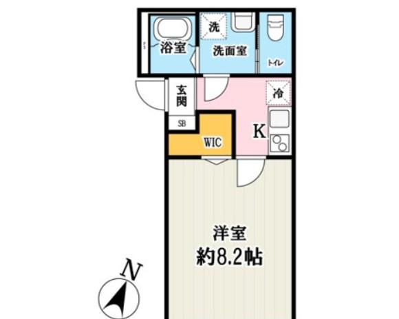 キャメル川越稲荷町(1K/3階)の間取り写真