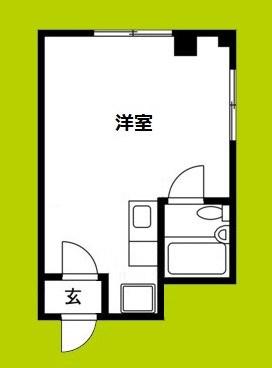 大宝小橋ロイヤルハイツ(ワンルーム/1階)の間取り写真