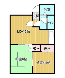 第二さくらハイム(2DK/3階)の間取り写真
