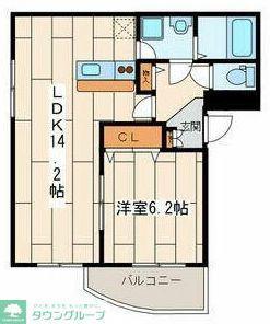 メーラ鶴間I(1LDK/3階)の間取り写真