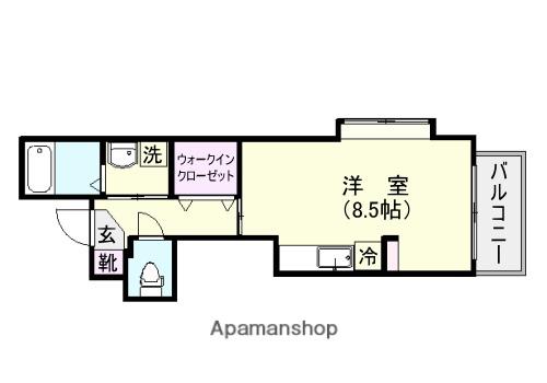 MC DESIGN BLDG(ワンルーム/3階)の間取り写真