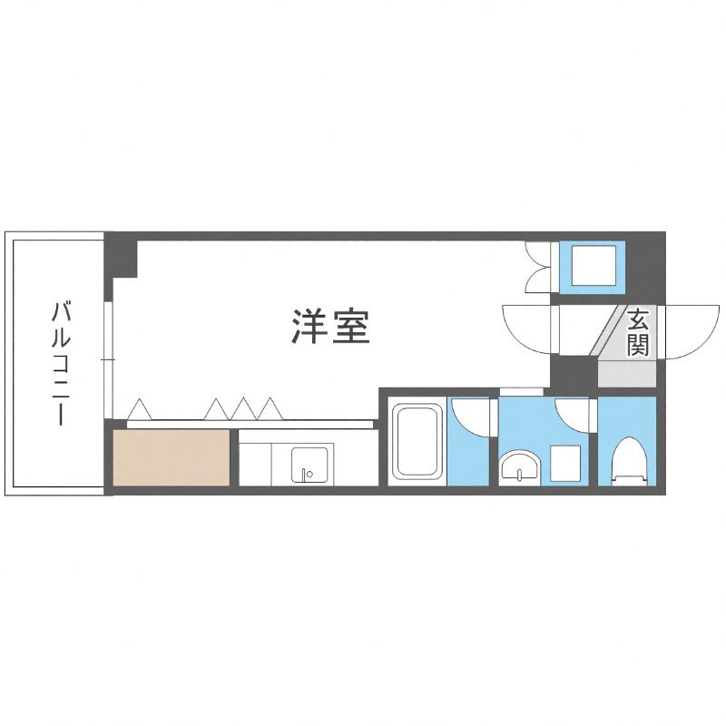 ホーリーフォート南平岸(ワンルーム/2階)の間取り写真