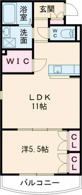エスティIII(1LDK/3階)の間取り写真