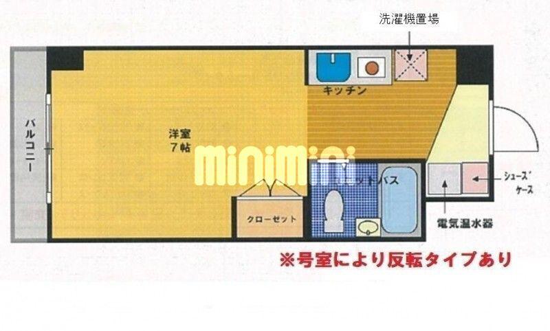 エストレージャ湘南(ワンルーム/3階)の間取り写真