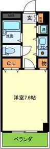 サンモール(1K/8階)の間取り写真