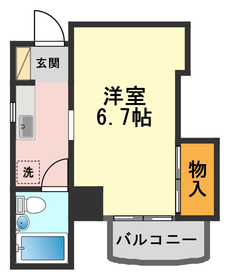 ASPフェニックスビル(1K/3階)の間取り写真