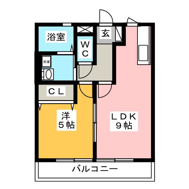 セジュール泉郷(1LDK/1階)の間取り写真