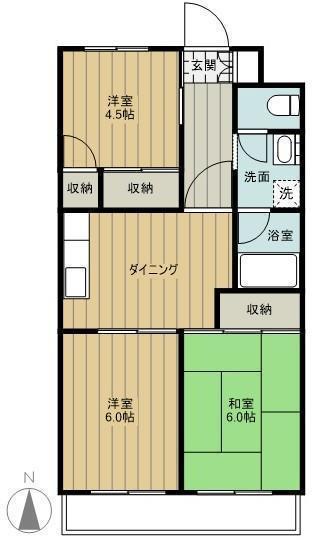 センチュリーハイム(3DK/3階)の間取り写真