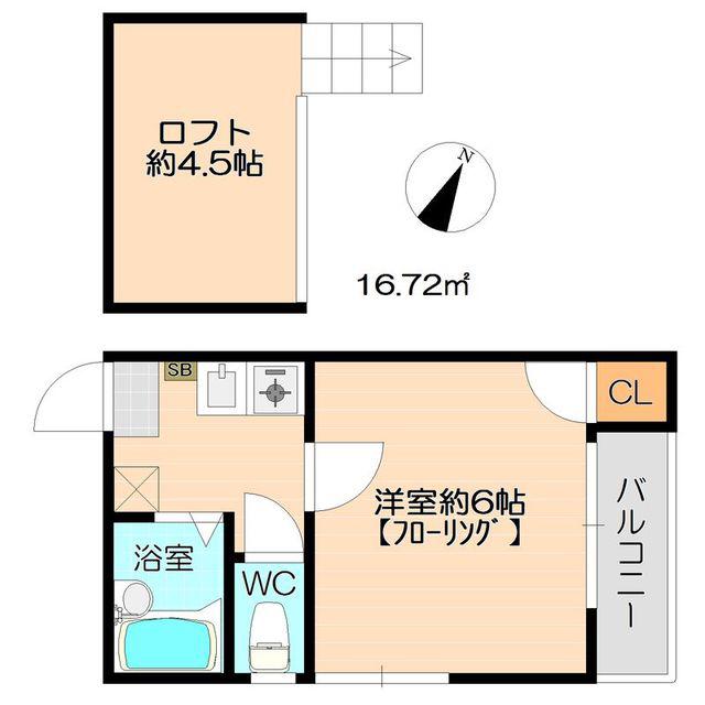 フォレスト平尾(1K/1階)の間取り写真