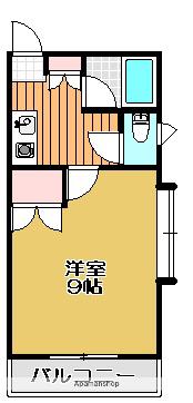 ソーラー館(1K/4階)の間取り写真