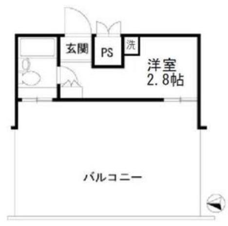 ダイヤモンドレジデンス新宿(ワンルーム/5階)の間取り写真