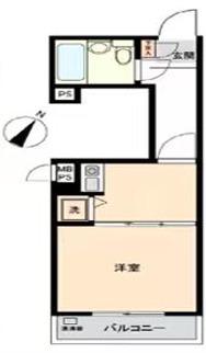 ライオンズマンション江古田第5(1K/2階)の間取り写真