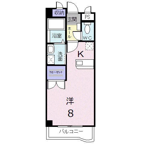 アヴァンシアM(ワンルーム/3階)の間取り写真